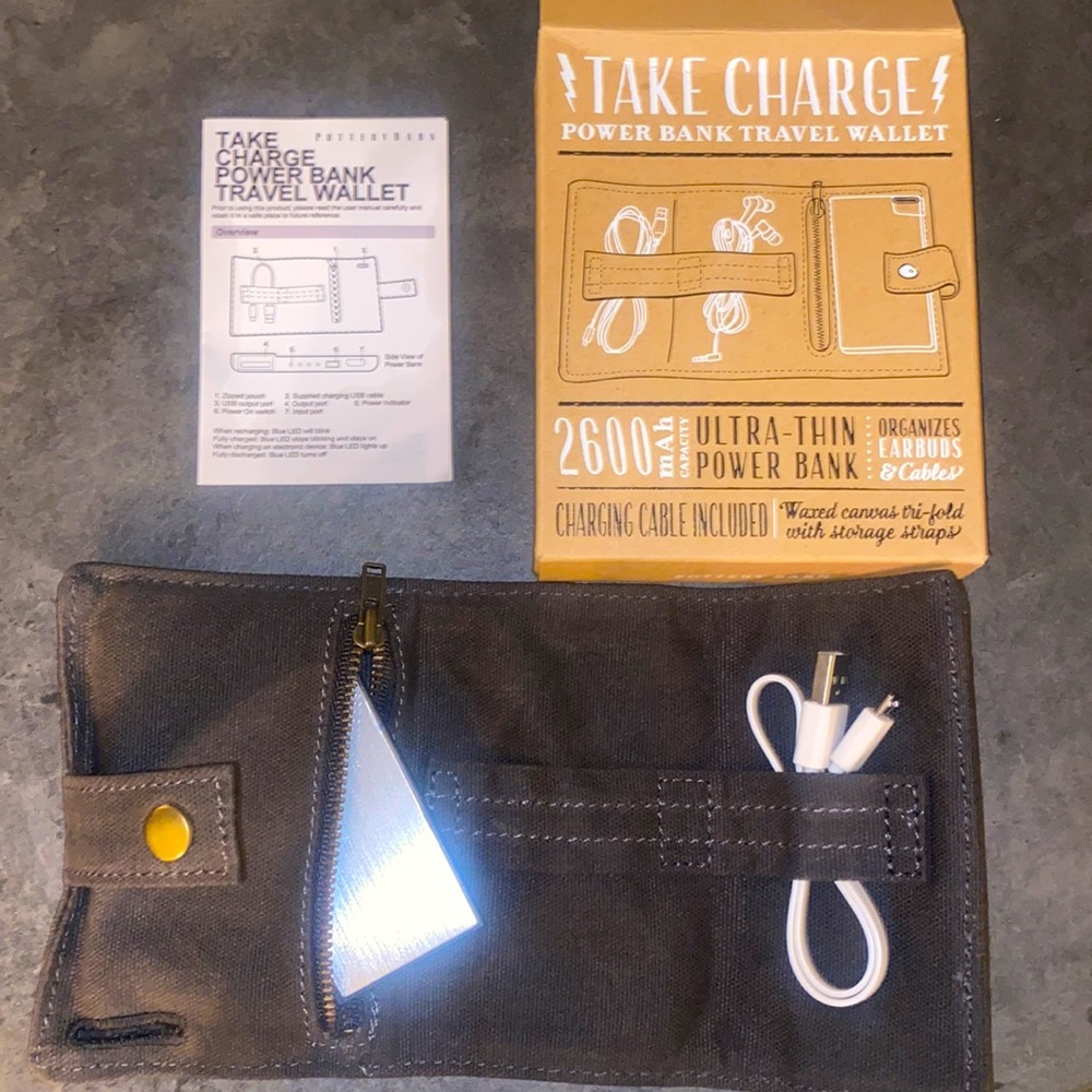 Take Charge Power bank travel wallet